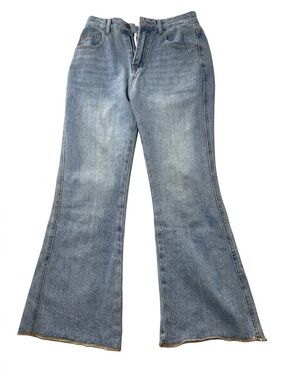 Light Blue Flare Jeans - High-Rise Wide Leg